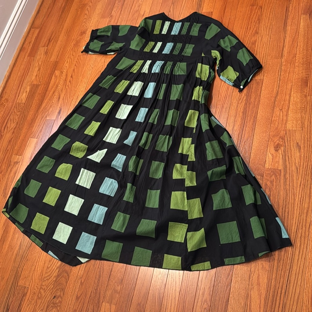Dolma Cotton Blockprint Skye Dress - Picture 2 of 5